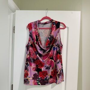 Boston Proper Multicolor Marilyn Cowl Neck Blouse